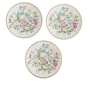Syracuse China Jewel Tree Floral Bread & Butter Plates 6" Cottagecore Set Of 3